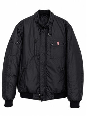 NWT VTG Kenworth Bomber Jacket Turning Point Black Nylon Puffer Mens L Y2K Work
